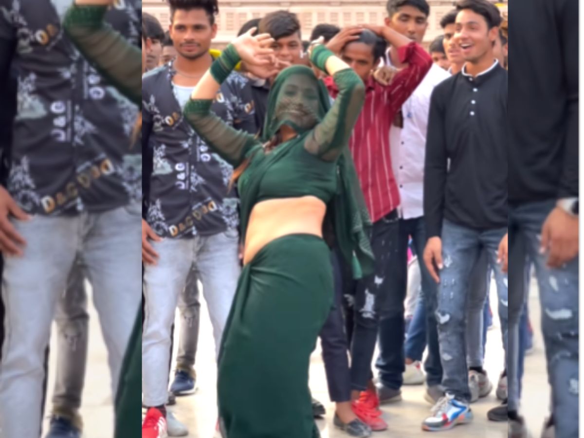 girl did such a shocking dance in saree watch | Bhabhi Dance : घूंघट ...