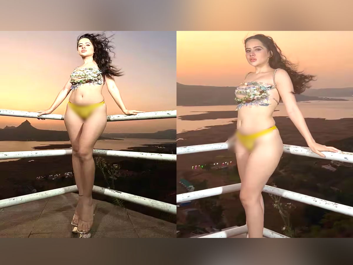 Video: खुले आसमान में रात के समय उर्फी जावेद ने पहनी 'पत्थर बिकिनी', फैंस हुए पागल