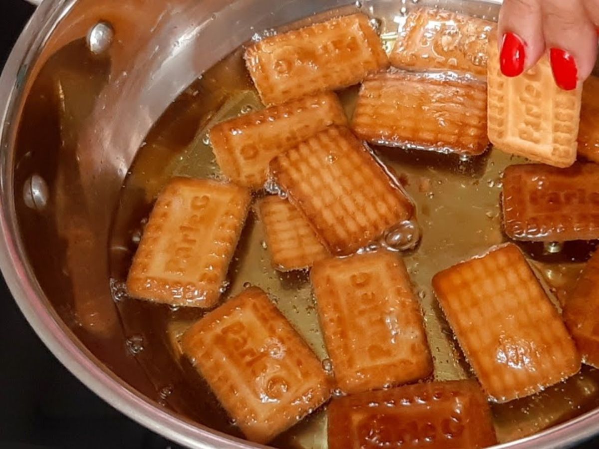 kitchen tips easy and tasty sweet mithai recipe with parle g biscuit