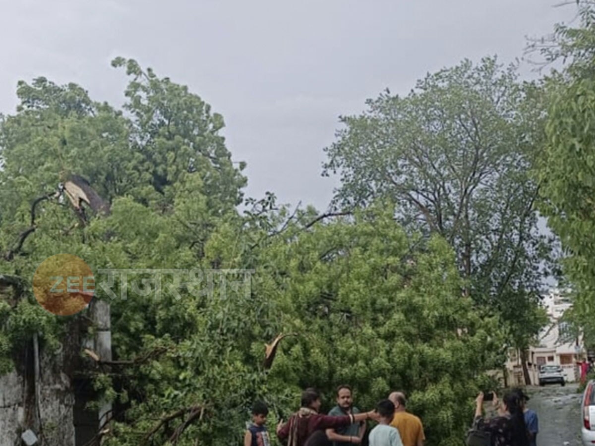 डूंगरपुर: मौसम का मिजाज बदला, बादलों की गर्जना, तेज तूफान के साथ बारिश और ओले गिरे