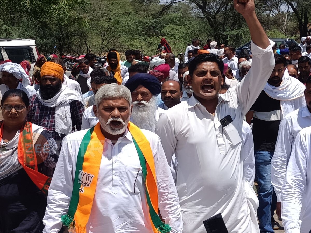 श्रीगंगानगर: 2 भाजपा विधायकों ने किसानों के साथ एसडीएम कार्यालय का किया घेराव, ये है मांग