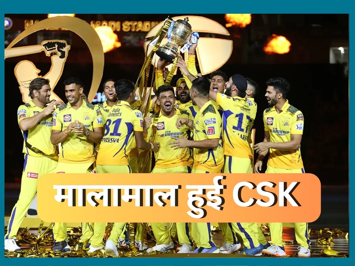 IPL 2023 का फाइनल जीतते ही मालामाल हुई चेन्नई सुपर किंग्स, गुजरात की भी भरी जेब! IPL 2023 का फाइनल जीतते ही मालामाल हुई चेन्नई सुपर किंग्स, गुजरात की भी भरी जेब!