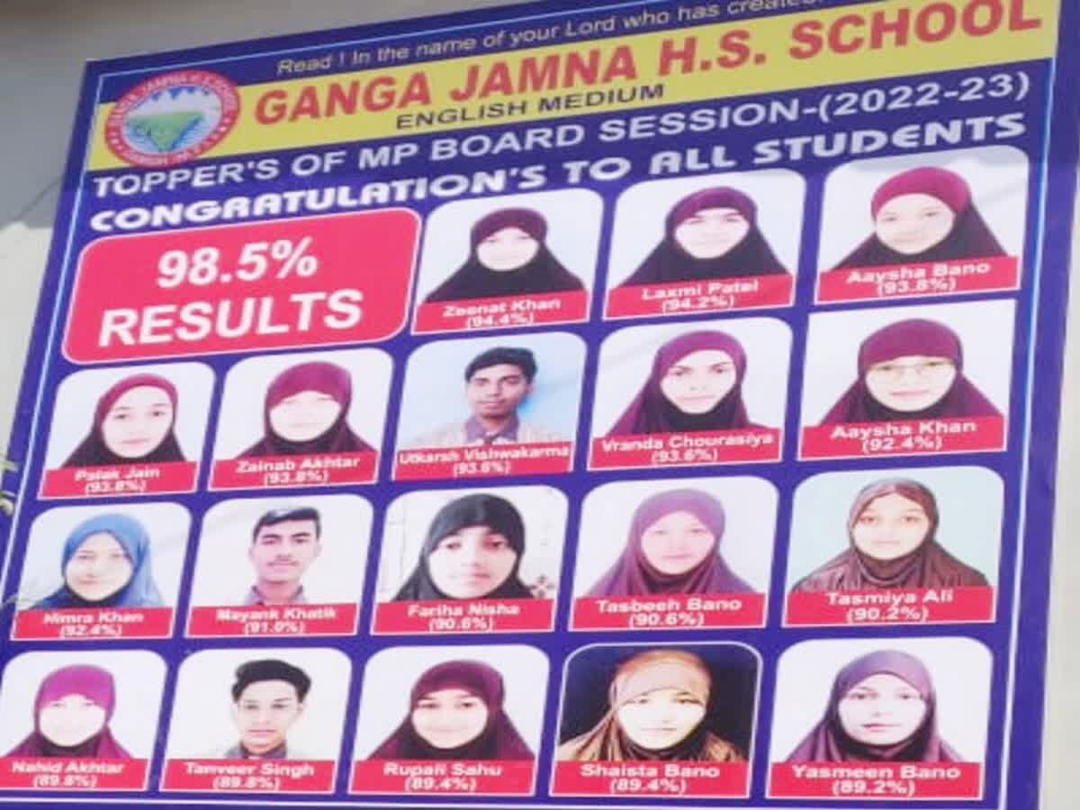 Damoh School Row: हिंदू छात्राओं को पहनाया था हिजाब, बवाल पर हटाया, 'लब पे आती है दुआ बनके' गीत भी बंद