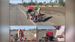 PHOTO: मुंहबोली बेटी से मिलने ट्राईसाईकिल से 170KM के सफर पर निकली दिव्यांग मां