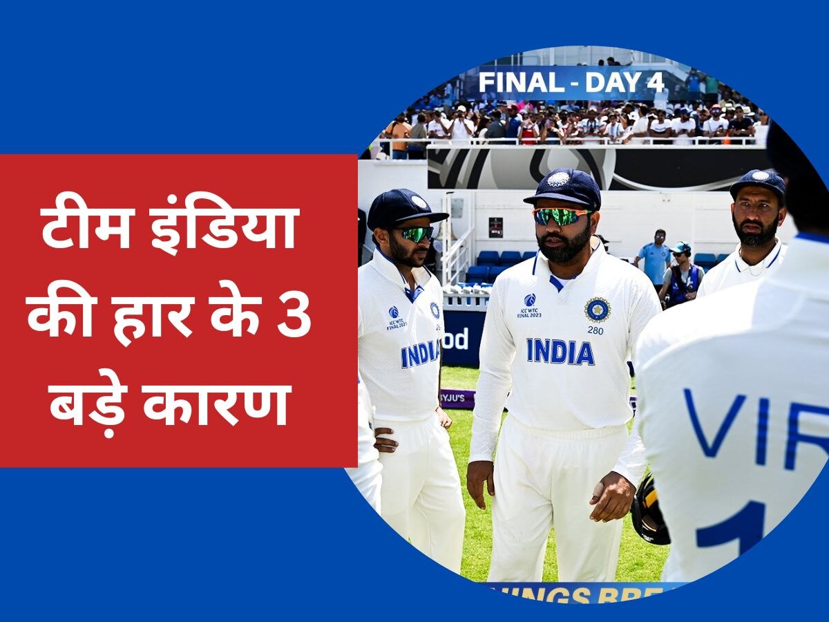 Team India: WTC फाइनल में टीम इंडिया की हार के 3 बड़े कारण, जिसके चलते गंवानी पड़ी ICC ट्रॉफी