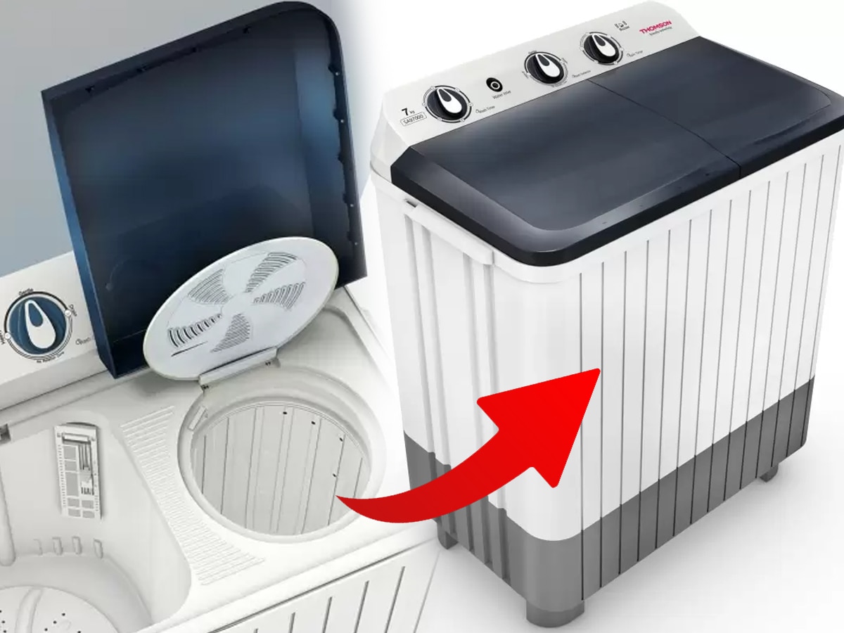 Thomson 7 kg वॉशिंग मशीन मिल रही सिर्फ 5,590 रुपये में! करती है रगड़-रगड़ के कपड़ों की सफाई    