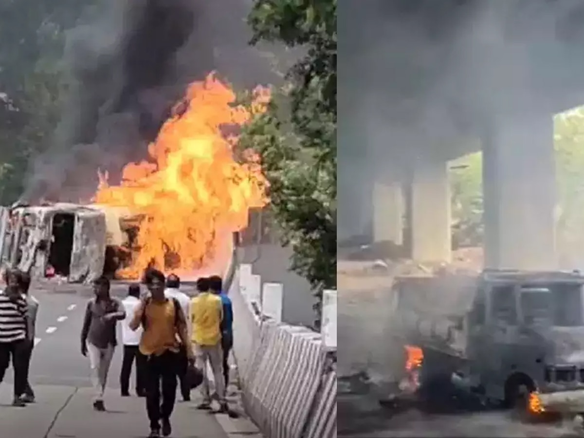 बड़ा हादसा! पुणे-मुंबई एक्सप्रेसवे पर रसायन से भरे टैंकर में लगी आग, चार की मौत, तीन घायल