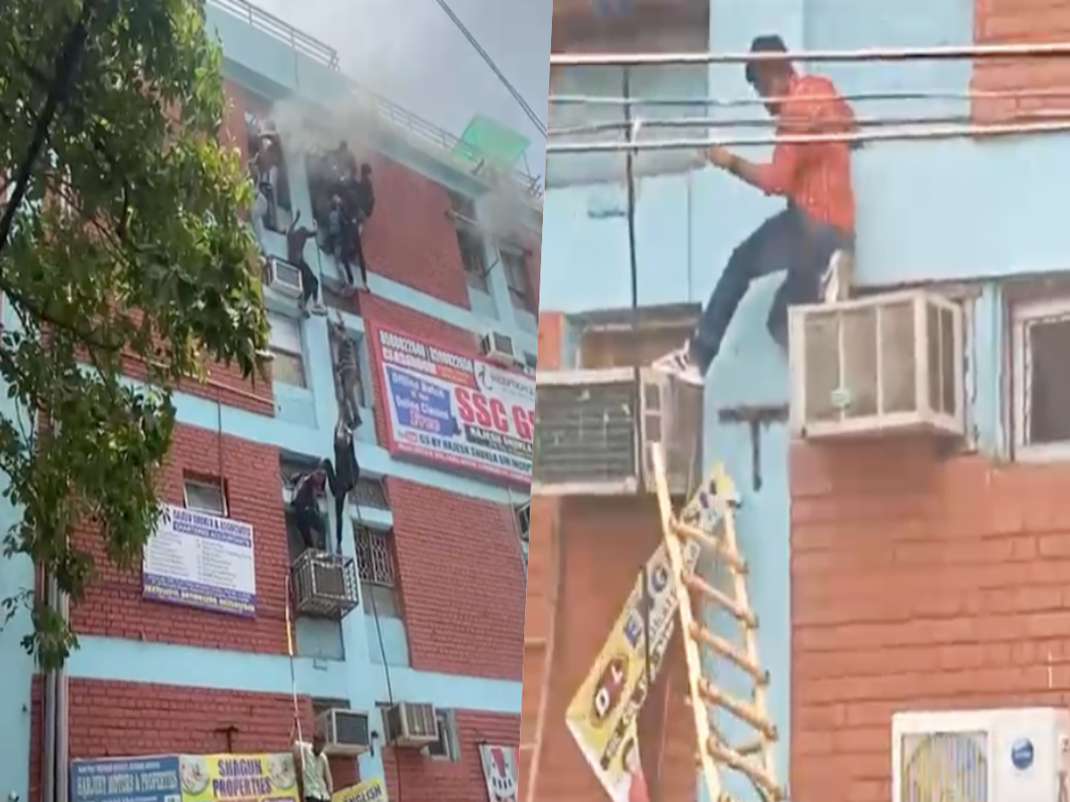 Mukherjee Nagar Fire: आग लगने के बाद ABVP कार्यकर्ताओं ने किया प्रदर्शन, मनोज तिवारी भी पहुंचे