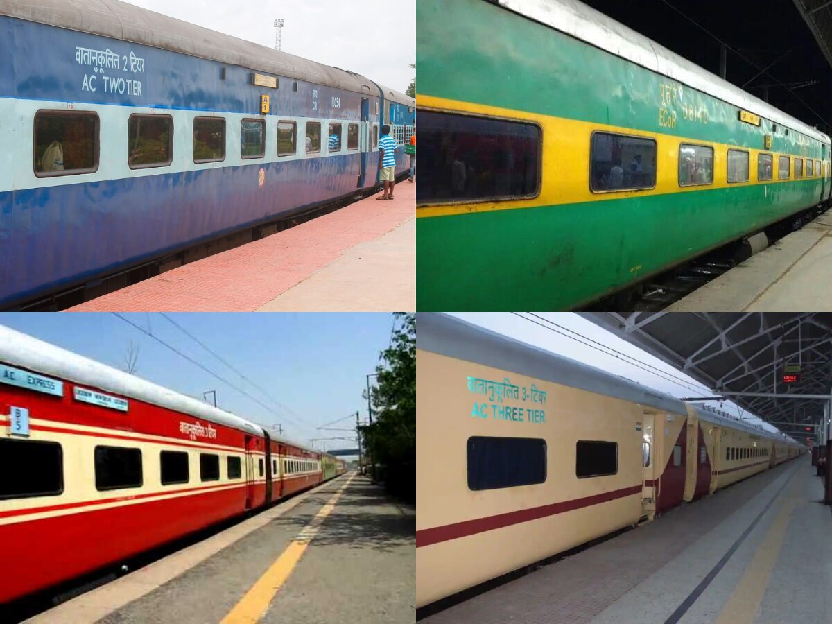 आखिर ट्रेन के कोच लाल, नीले और हरे रंग के ही क्यों होते हैं? जानें इसके पीछे की बेहद खास वजह