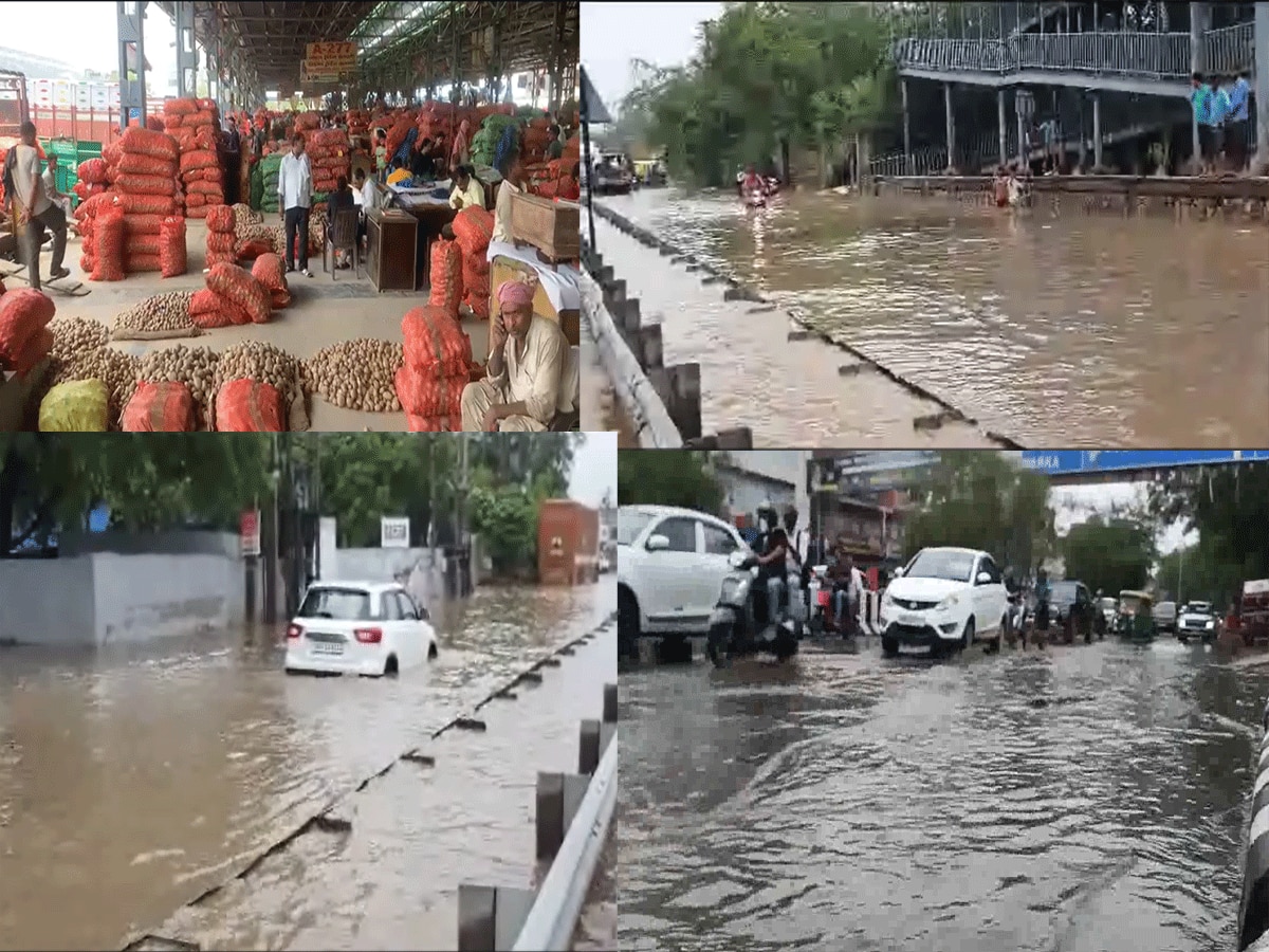 Delhi Rain Update: उमस भरी गर्मी से आलू व्यापारी परेशान, तो कुछ देर की बारिश से घंटों लगा जाम