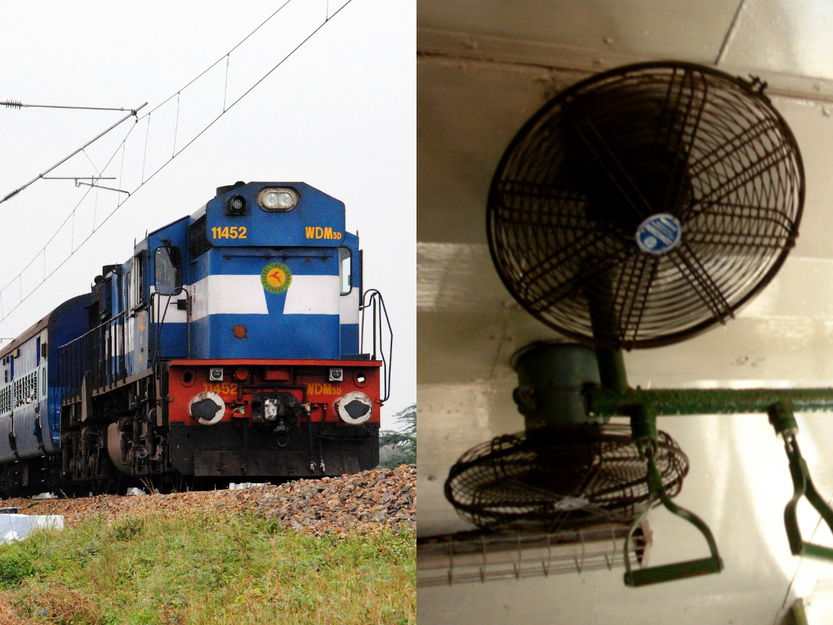 Train Using Fan Types know why anyone can not steal the fans which is installed in the train ...