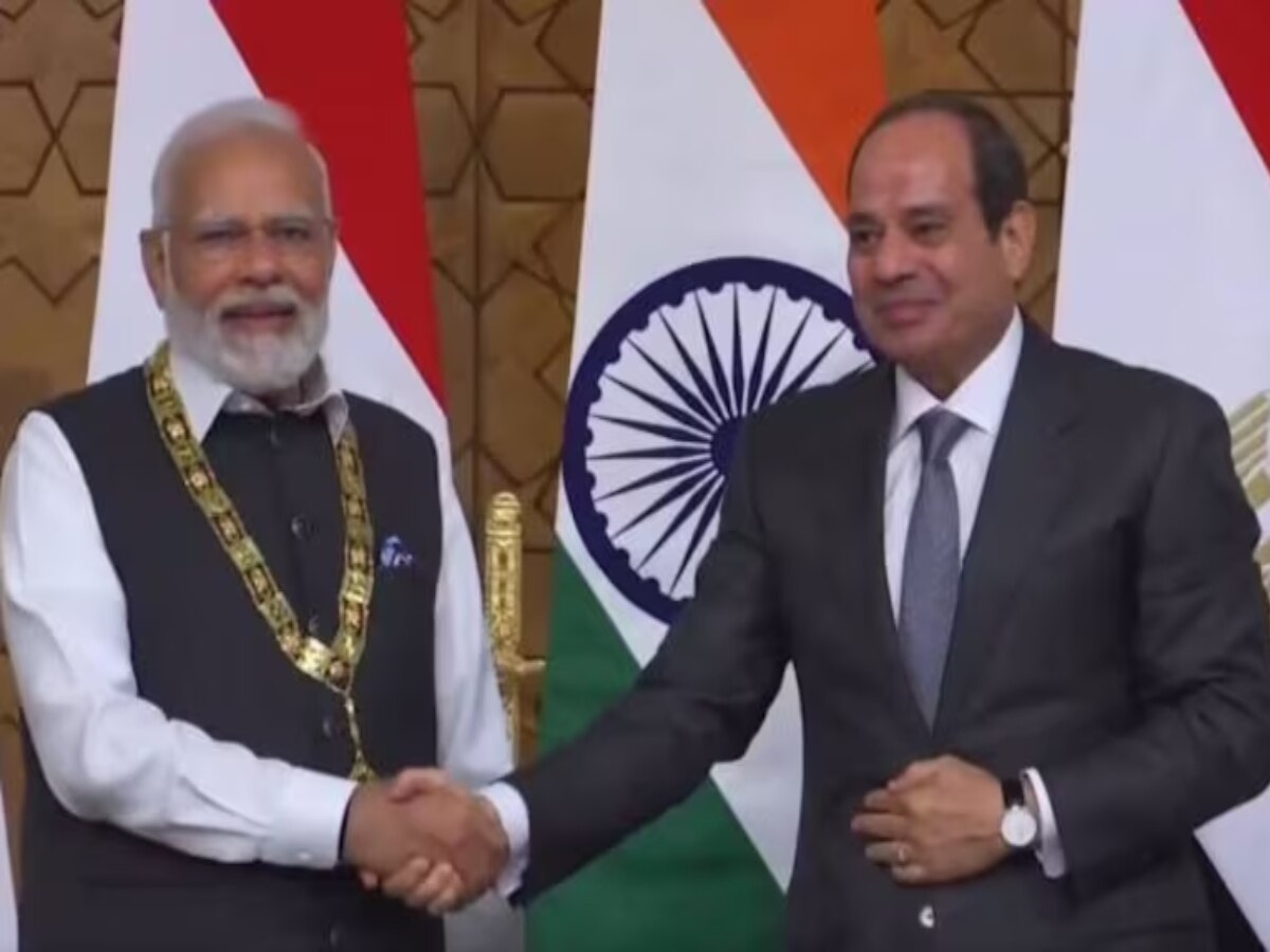 Egypt: PM मोदी 'ऑर्डर ऑफ़ द नाइल' अवार्ड से सरफ़राज़; राष्ट्रपति सिसी ने किया सम्मानित