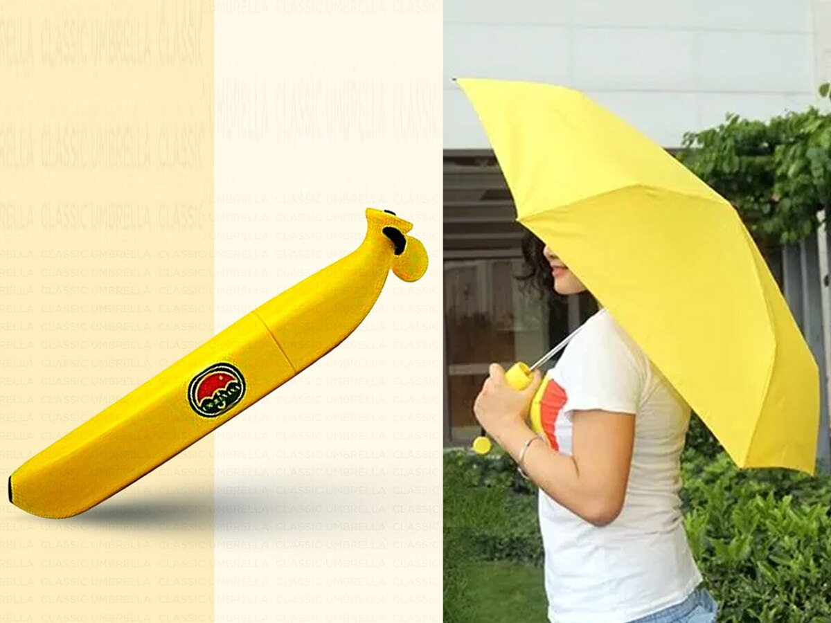 Portable Folding Umbrella Banana Shape In Flipkart Under Rs 500 बारिश