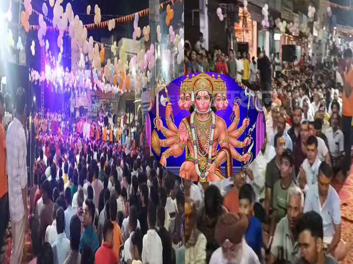 श्रीमाधोपुर-  बालाजी मंदिर में सामूहिक हनुमान चालीसा पाठ, 5000 अधिक भक्त हुए शामिल, भक्ति के रंग में जूबे श्रद्धालु