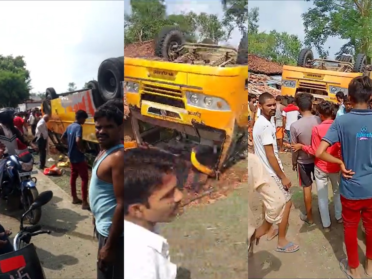 Big Rode Accident Bus Full Of Passengers Going From Burhar To Shahdol Overturned In Lalpur 40 2529