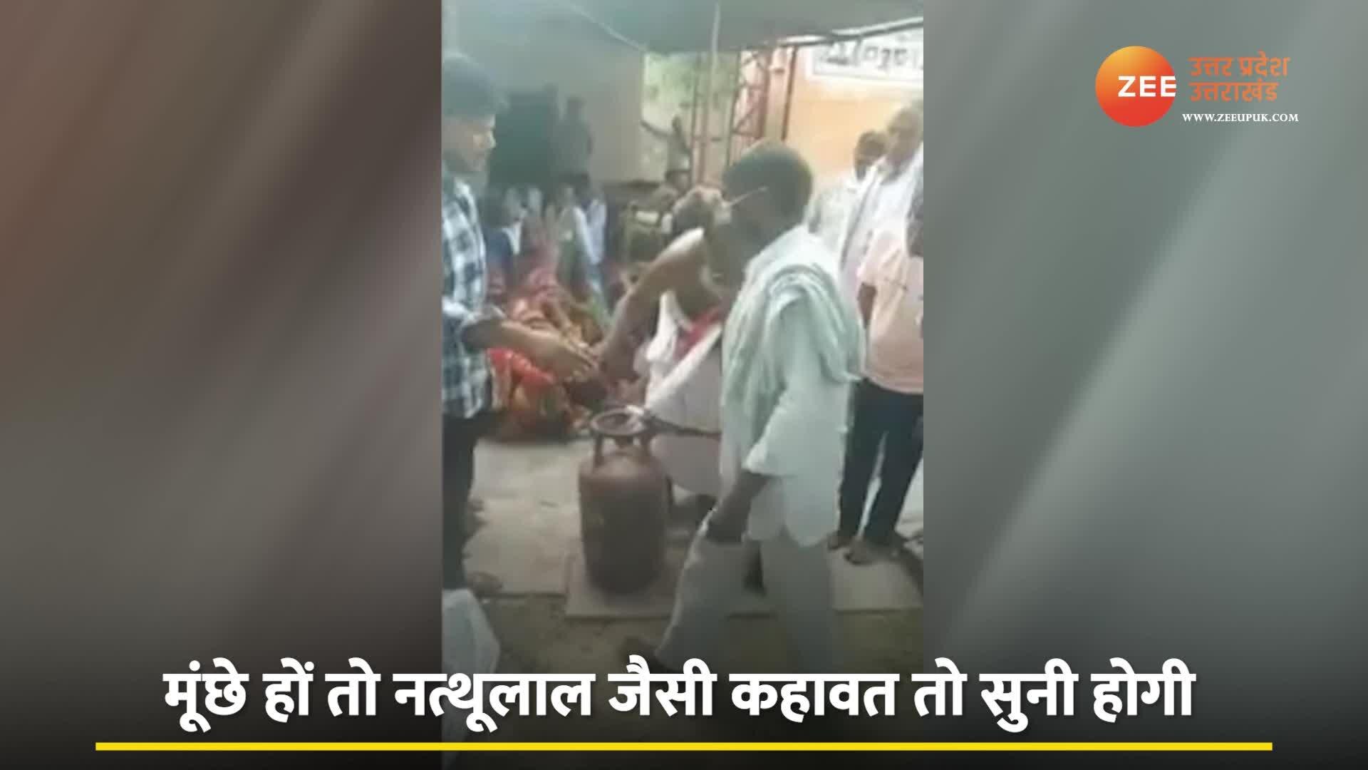 Bharatpur Jankidas aka bodybuilder Baba lifted two cylinders by ...