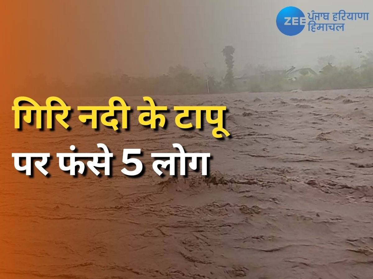 Paonta Sahib Weather: गिरि नदी के टापू पर 3 दिनों से फंसे 5 लोग, परिजनों ने लगाई मदद की गुहार
