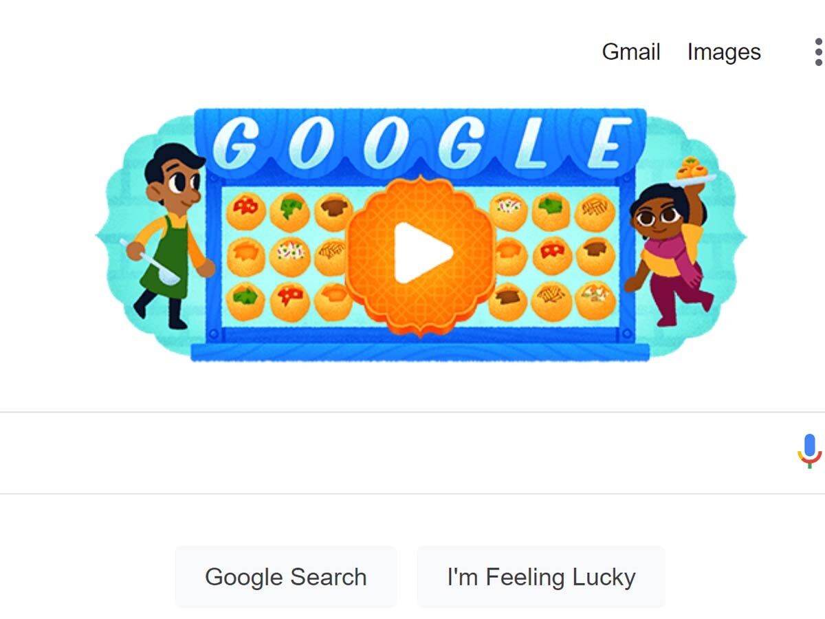 pani puri benefits google make doodle on Pani Puri golgappa puchka