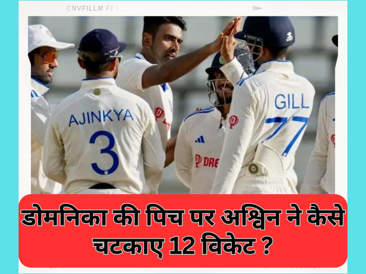 IND vs WI: डोमनिका की पिच पर अश्विन ने कैसे चटकाए 12 विकेट? खुल गया चौंकाने वाला राज IND vs WI: डोमनिका की पिच पर अश्विन ने कैसे चटकाए 12 विकेट? खुल गया चौंकाने वाला राज