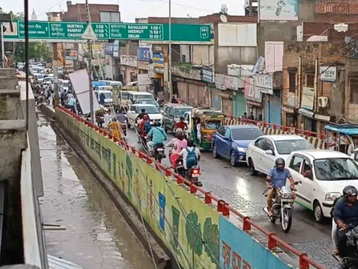 Sonipat Traffic: जलभराव से सोनीपत में लगा 2 घंटे तक जाम, बारिश को लेकर IMD ने जारी किया अलर्ट 