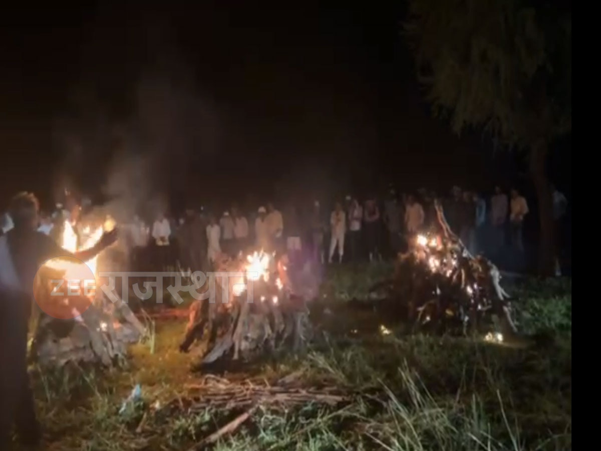  जोधपुर: रामनगर में चार लोगों की हत्या का मामला,गमगीन माहौल में एक साथ जलीं 4 चिताएं 