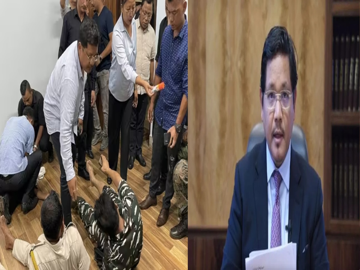 Meghalaya: मेघालय CM ऑफ़िस के बाहर भीड़ का हंगामा, इस मांग को लेकर काटा बवाल, 5 घायल