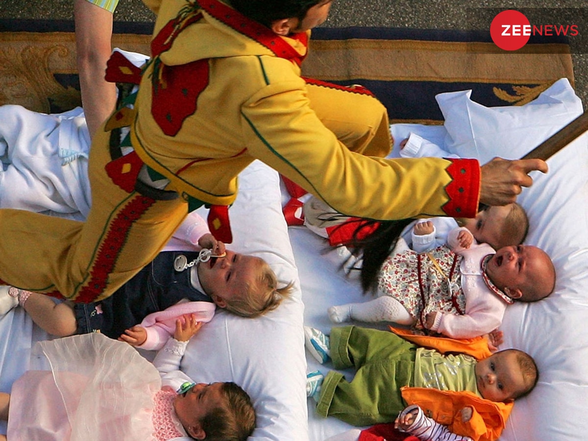 Weird Fesitval: Baby Jumping Festival Castrillo de Murcia Spain El ...