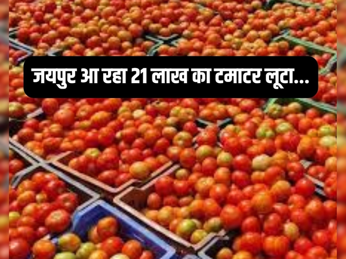 कर्नाटक से जयपुर आ रहे टमाटर से भरे ट्रक को 'लूटा'...! लोड था 21 लाख का 11 टन टमाटर