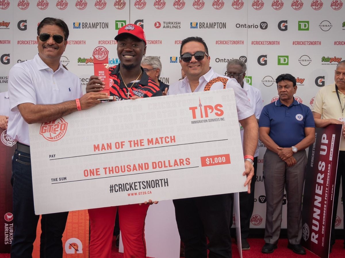 GT20 Canada Sherfane Rutherford given half acre land in USA for Player