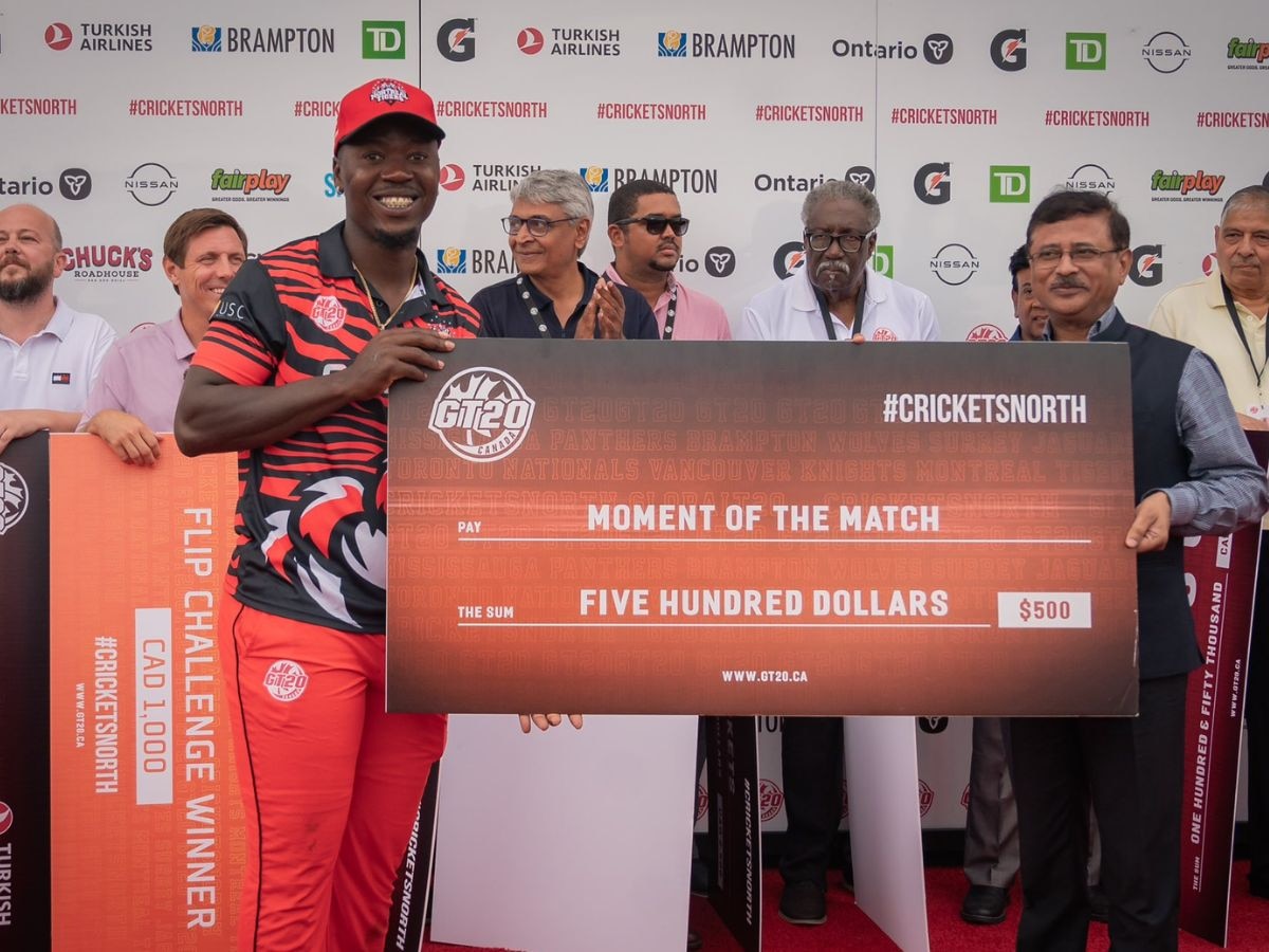 GT20 Canada Sherfane Rutherford given half acre land in USA for Player