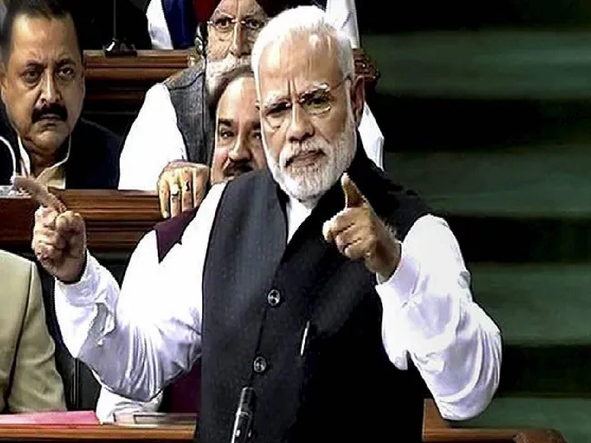 PM Modi Full Speech Lok Sabha No Confidence Gud Ka Gobar Modi Takes ...