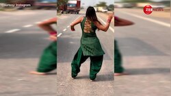 हरा सूट पहन देसी गर्ल हरियाणवी गाने पर हुई मदमस्त, सपना चौधरी की हूबहू उतारी नकल