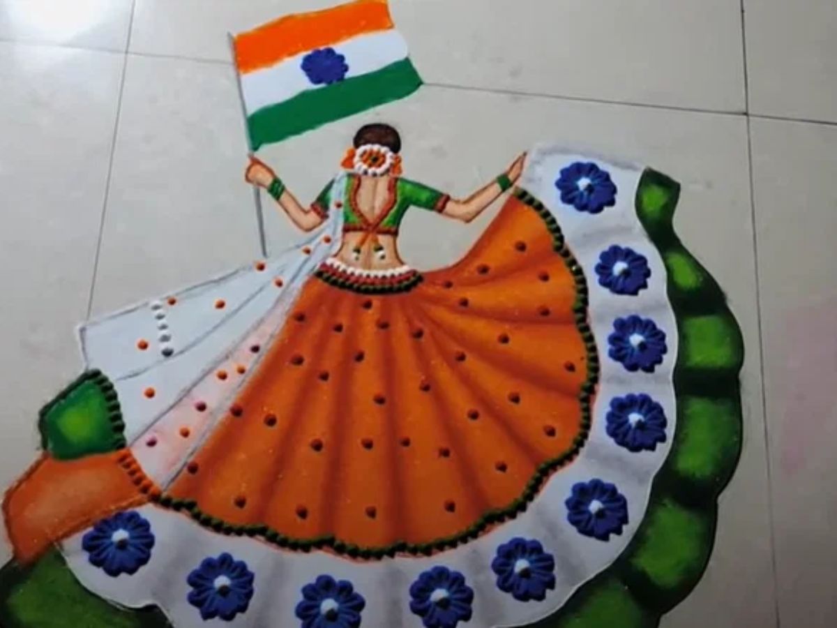 latest and easy rangoli designs on independence day 2023 try at office and  home | Independence Day 2023: इस स्वतंत्रता दिवस पर ट्राई करें ये 5 लेटेस्ट  रंगोली डिजाइन्स | Hindi News,