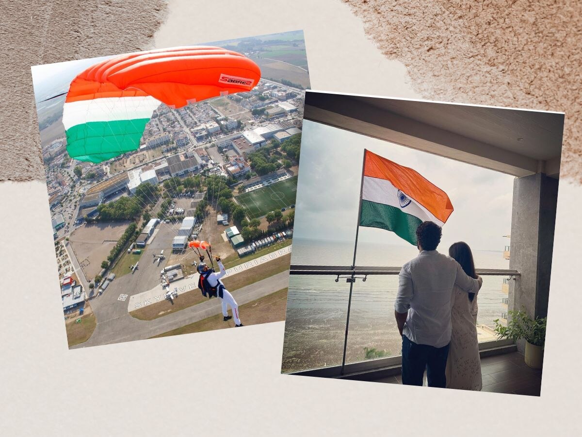 Independence Day: आसमान से लेकर घर की बालकनी तक, बॉलीवुड के सितारों ने यूं लुटाया तिरंगे पर अपना प्यार