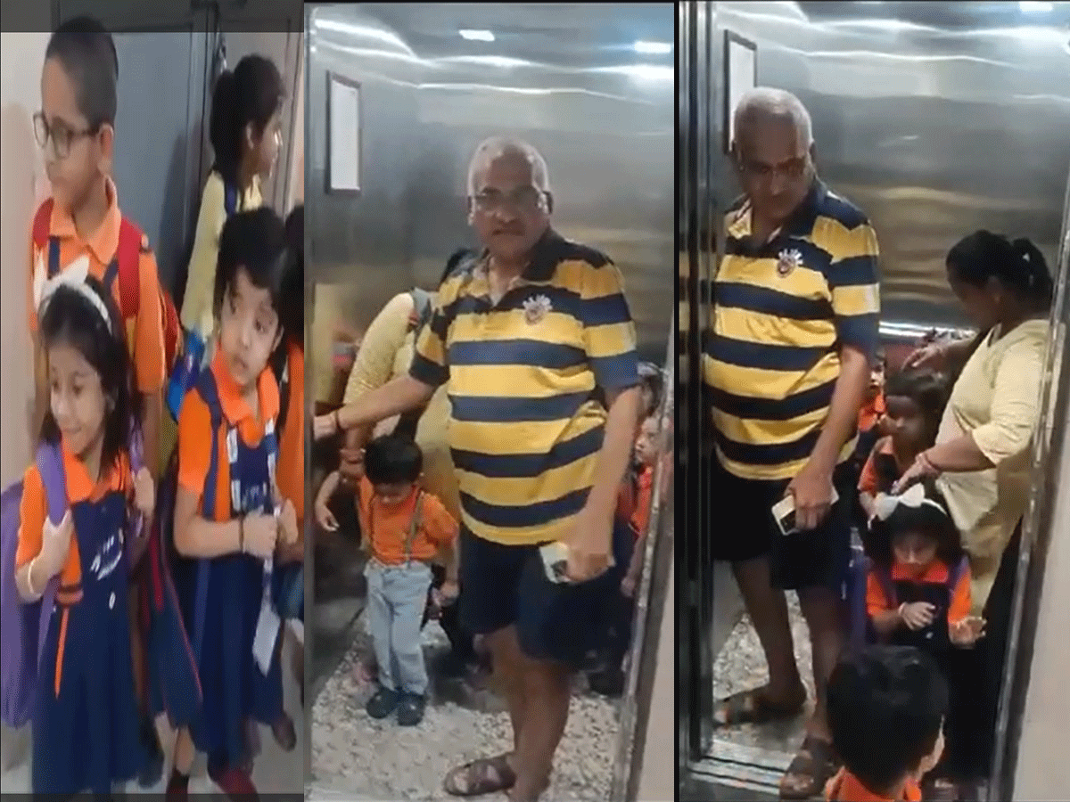 Noida News big ruckus regarding play school forcibly took children lift ...
