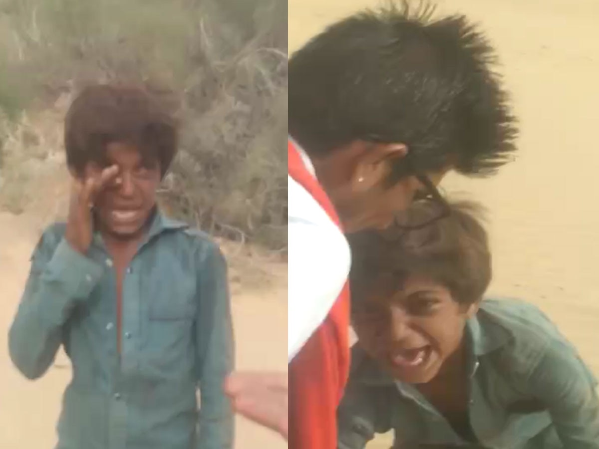 बाड़मेर में नाबालिग मासूम बच्चे के साथ लाठी-डंडों मारपीट, वीडियो वायरल
