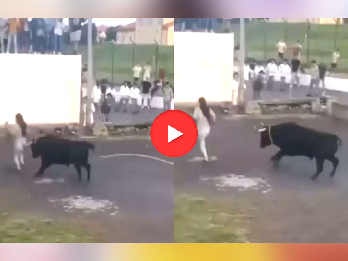 Bull Viral Video: सांड के साथ महिला ने किया मजाक तो मिला खतरनाक सबक, चारों खाने हुई चित्त