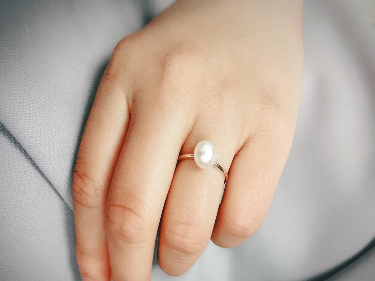 Buy Round Pearl Ring Online In India - Etsy India
