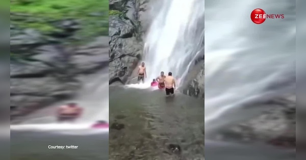 rishikesh waterfalls giant mountain fell on people taking bath under the jharna | वाटरफॉल के ...