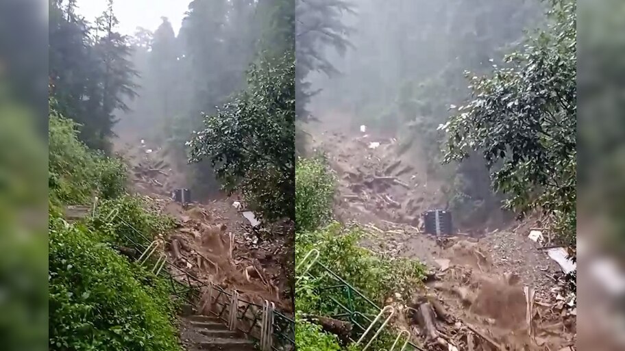 Shimla Shiv babri mandir landslide collapsed rescue operation stop due ...
