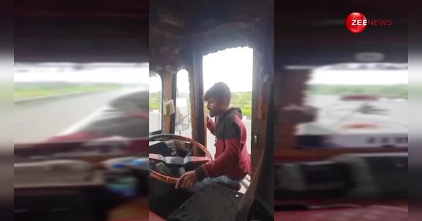 Janab heavy driver found leave steering wheel while driving the truck ...
