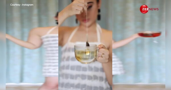 braless urfi javed new dress making with green tea bag cover her ...