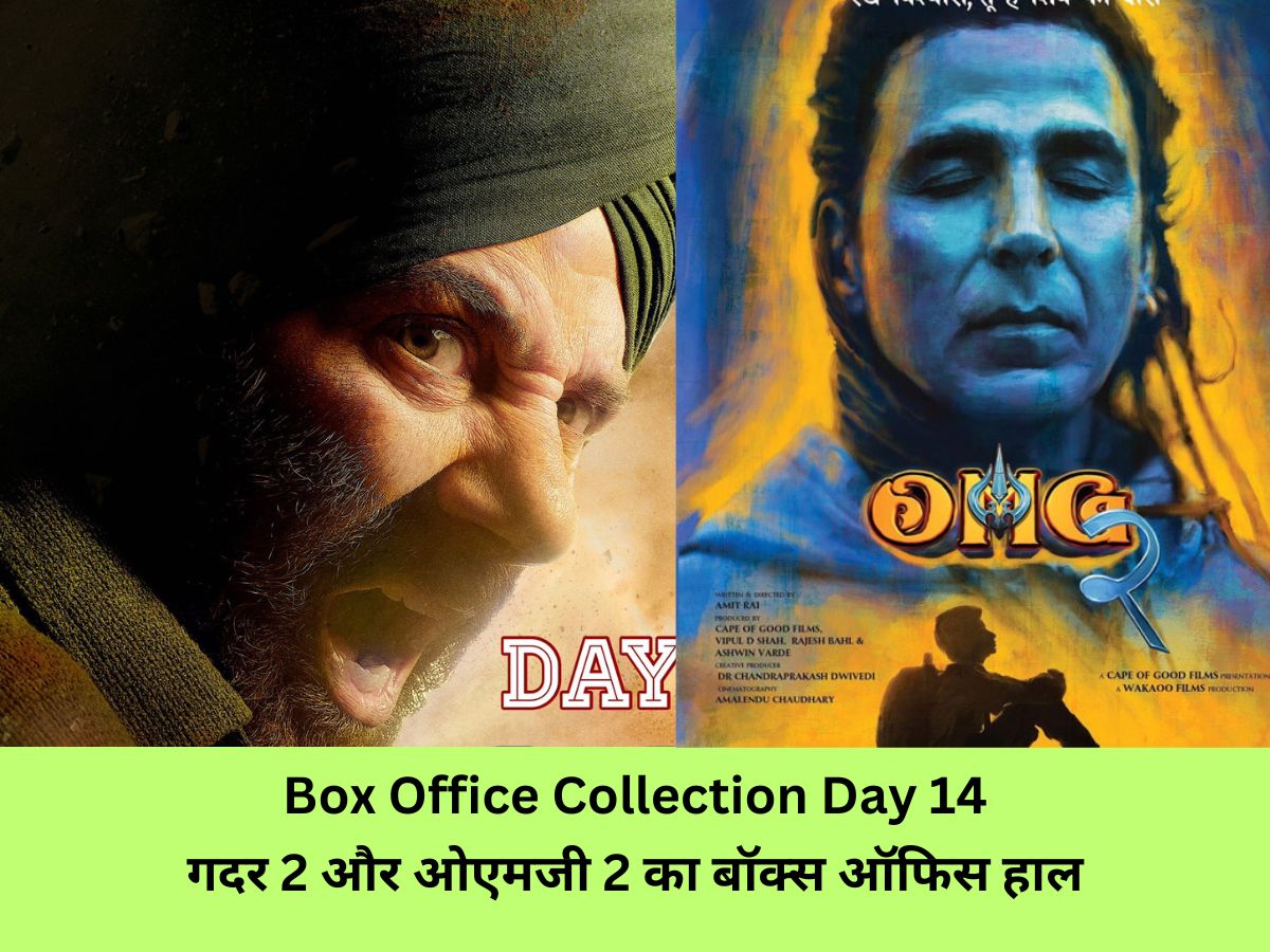 Gadar 2 Omg 2 Day 14: 14वें दिन तारा सिंह के हौसले हुए पस्त तो अक्षय कुमार की 'ओएमजी 2' का हुआ और बुरा हाल, जानें कलेक्शन Gadar 2 Omg 2 Day 14: 14वें दिन तारा सिंह के हौसले हुए पस्त तो अक्षय कुमार की 'ओएमजी 2' का हुआ और बुरा हाल, जानें कलेक्शन