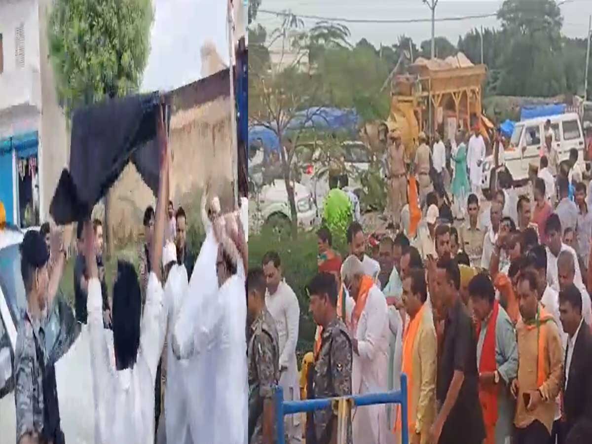 Rajasthan: केंद्रीय मंत्री गजेंद्र सिंह शेखावत को कांग्रेस विधायक मीणा और कार्यकर्ताओं ने दिखाए काले झंडे