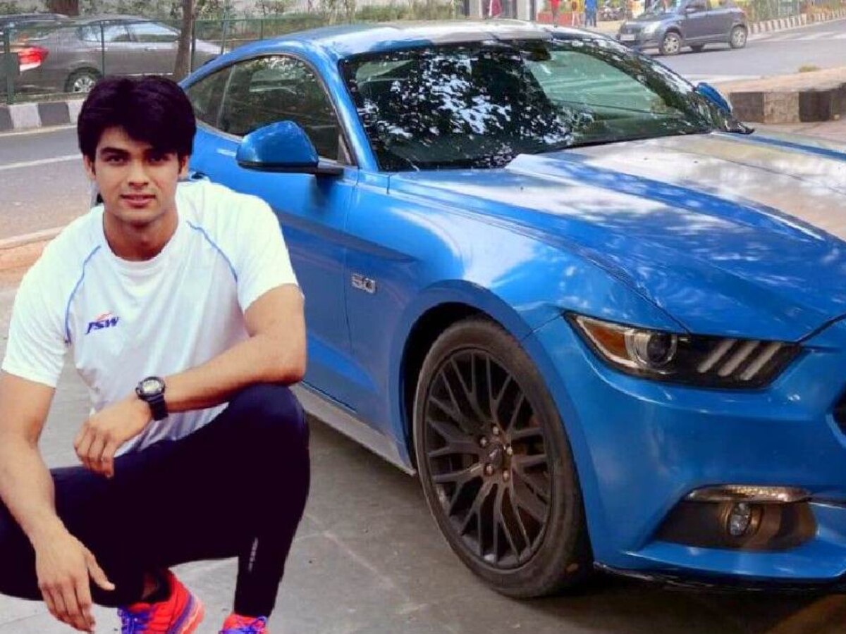 Neeraj chopra car collection owns Ford Mustang GT । Neeraj Chopra के