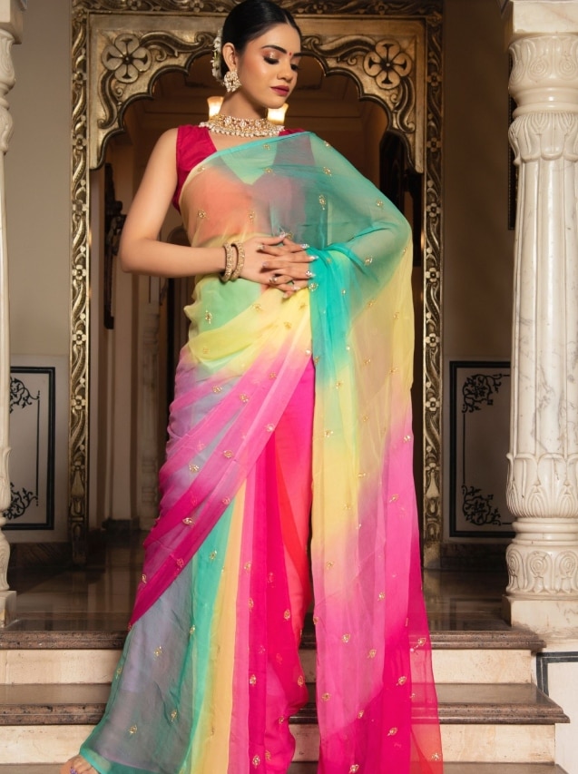 Buy chiffon sarees for women in India @ Limeroad