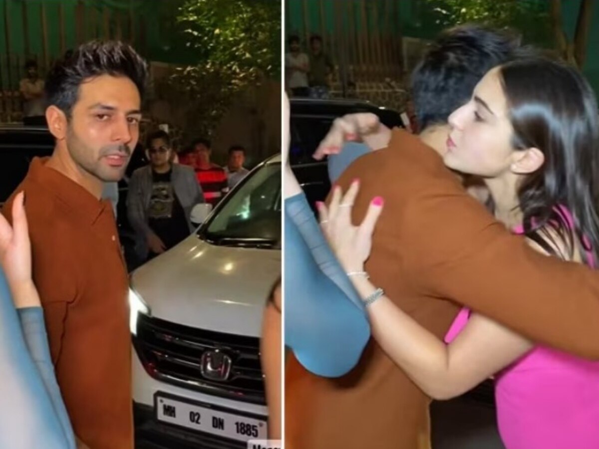 एक्स गर्लफ्रेंड Sara Ali Khan को गले लगाते नजर आए Kartik Aaryan, वीडियो देख खुश हुए फैंस