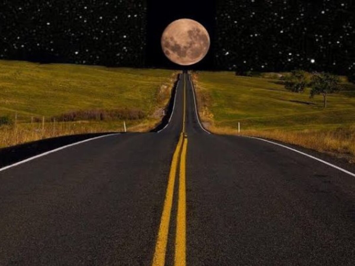 If there is a road to the moon, how much time will it take to go by car? 
