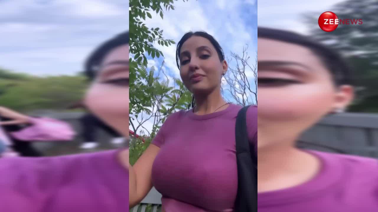 boldness queen nora fatehi shared her vacation video showed her wet