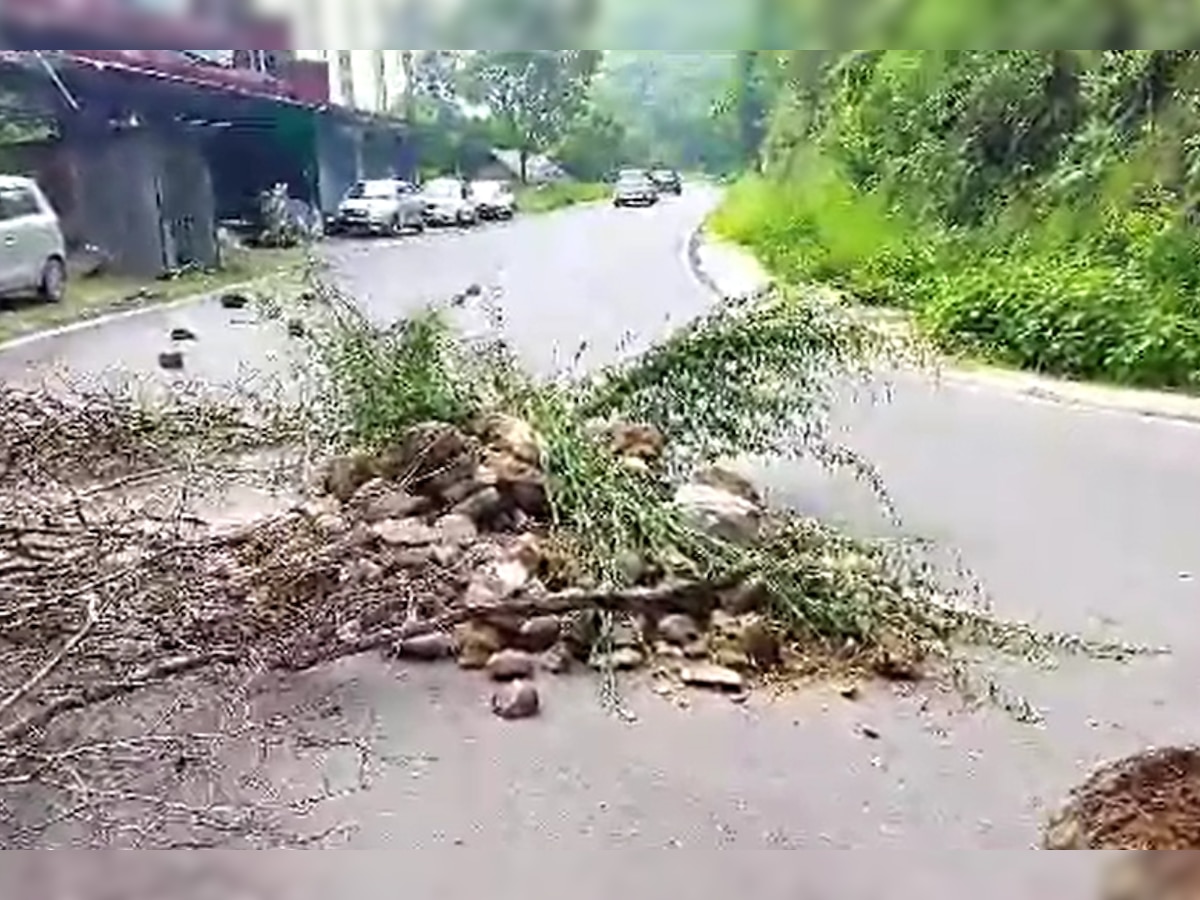 शिमला-मटौर राष्ट्रीय राजमार्ग पर चारपाई रखकर एक परिवार ने किया कब्जा, वाहनों को आने- जाने में हुई दिक्कत